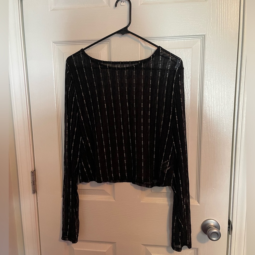 Long Sleeve Mesh Top